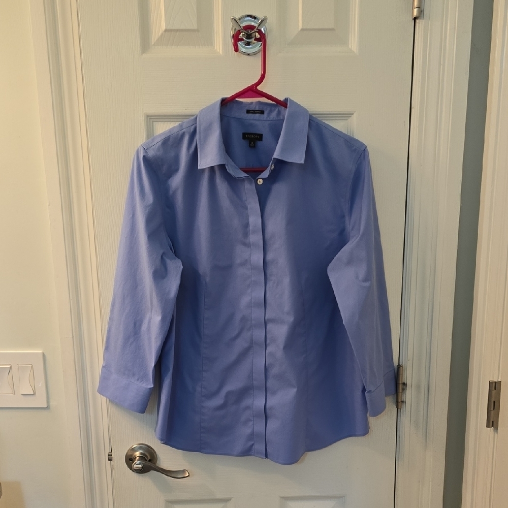 Talbots Light Blue Button-Front Women's Shirt